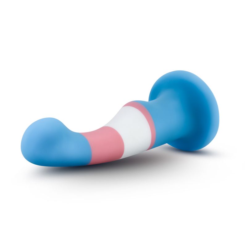 Avant Pride P2 True Blue silicone dildo for pleasure, featuring a stylish design and strong suction base.