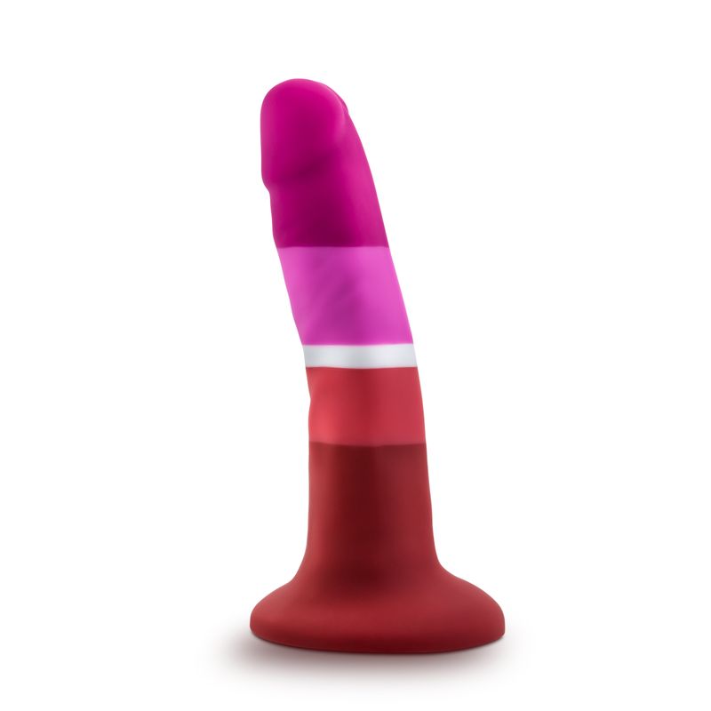 Avant Pride P3 Beauty silicone dildo for pleasure in vibrant colors with strong suction cup base.