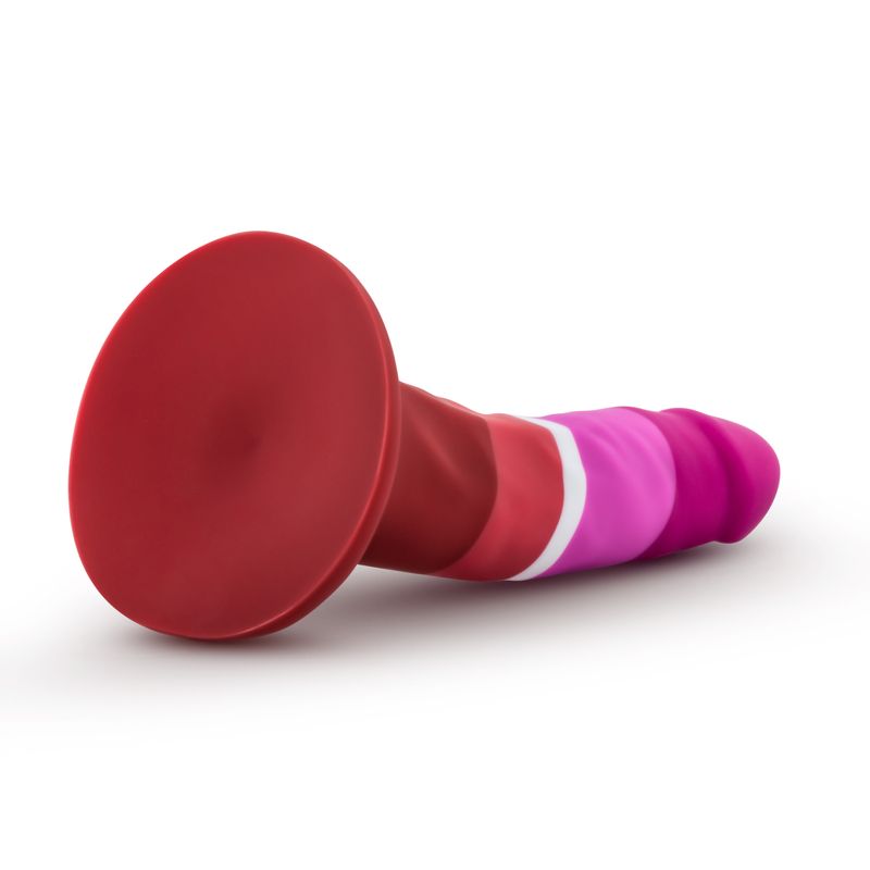 Avant Pride P3 Beauty Silicone Dildo in vibrant colors with a strong suction cup base for pleasure.