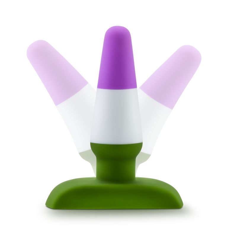 Avant Pride P6 Beyond Silicone Butt Plug in vibrant colors showcasing stylish design for intimate essentials.