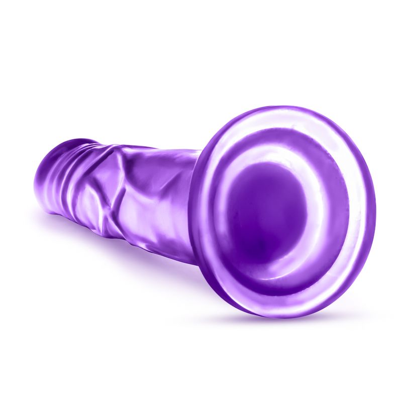 B Yours Sweet N Hard 5 purple realistic dildo with suction cup for solo or harness play.