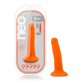 Neo Dual Density Cock 6in Neon Orange Neo Discreet Intimate Essentials.