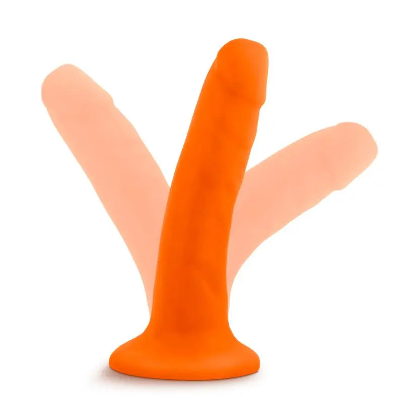 Neo Dual Density Cock 6in Neon Orange Neo Discreet Intimate Essentials.