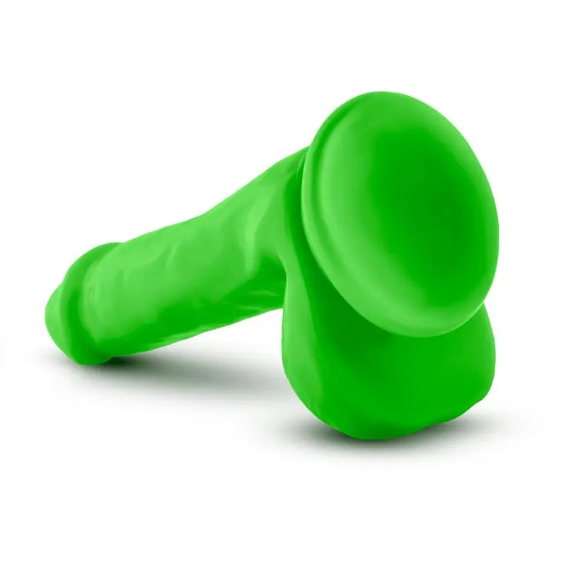 Neo Dual Density Cock With Balls 6in Neon Green Neo Discreet Intimate Essentials.