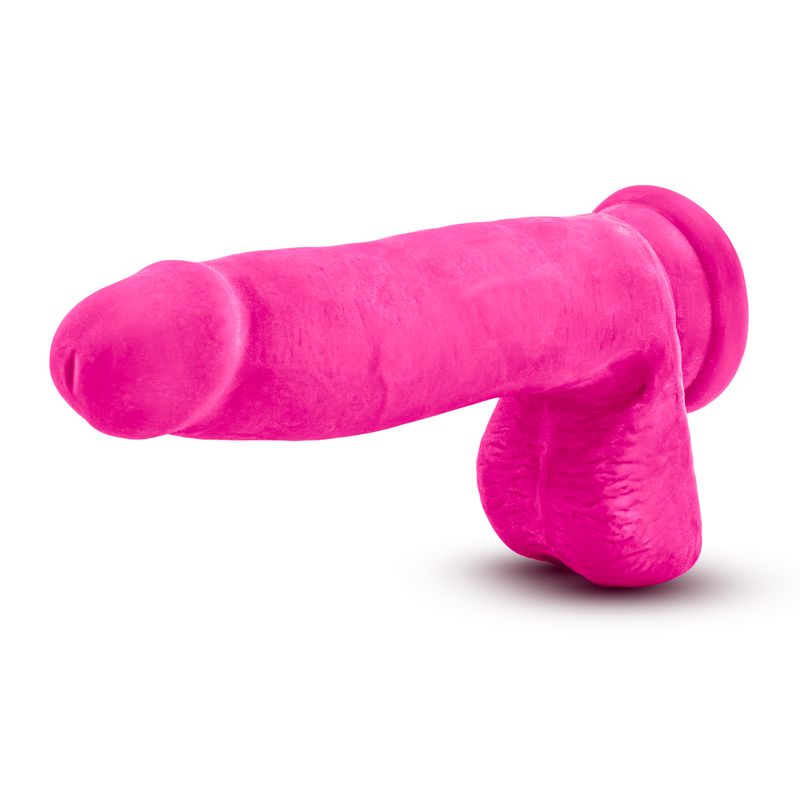 Au Naturel Bold Pleaser 7in Dildo in pink, a realistic silicone dildo with ultra-realistic Sensa Feel layers.