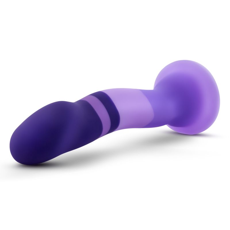 Avant D2 silicone dildo in elegant purple design showcasing unique artistic curves.