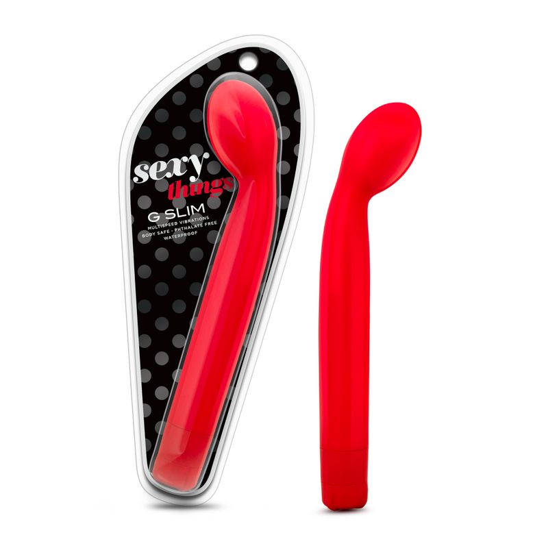 G Slim Red G spot stimulator for powerful orgasms in sleek design with multi-speed vibrations.