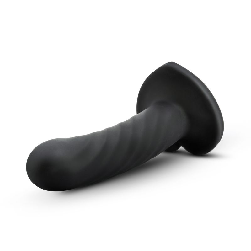 Temptasia Twist Medium sex toy with swirling texture and heart-shaped base, ideal for G-spot and anal stimulation.