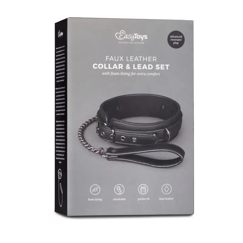 Fetish collar With Leash Fetish Collection Discreet Intimate Essentials.