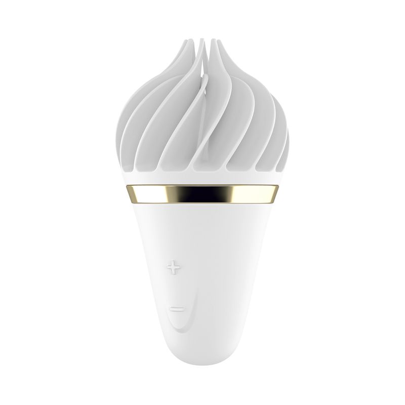 Satisfyer Sweet Treat White/Gold with rotatable head and extra strong motors for ultimate pleasure. Satisfyer Sweet Treat review.