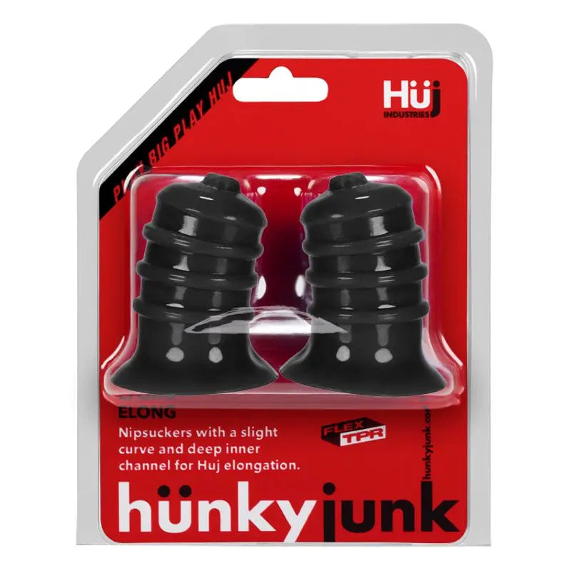 ELONG Wide Base Nipsucker Black Hunkyjunk Discreet Intimate Essentials.