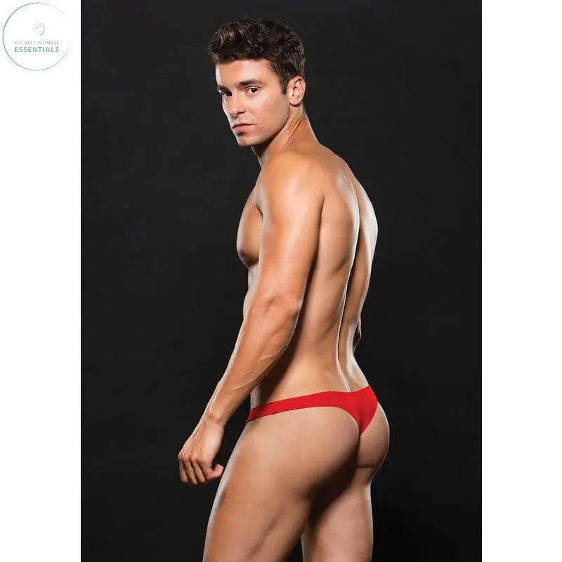 Affordable quality Microfibre Low Rise Zip Thong Red  from Envy by Discreet Intimate Essentials with Discreet Delivery 