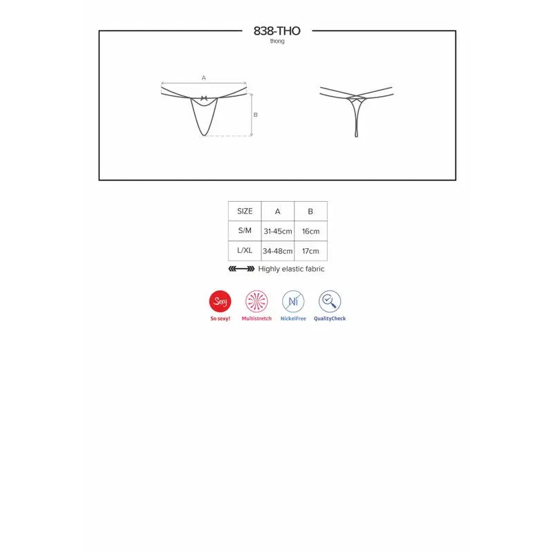 Thong 838 Red Obsessive Discreet Intimate Essentials.