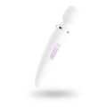 Satisfyer Wand massager in sleek white design with rounded head for ultimate relaxation.