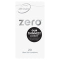 LifeStyles Zero 20 condoms packaging showcasing the thinnest condoms for enhanced intimacy.