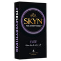 SKYN Elite Condoms 6 box featuring ultra thin and ultra soft non-latex design for intimate essentials.