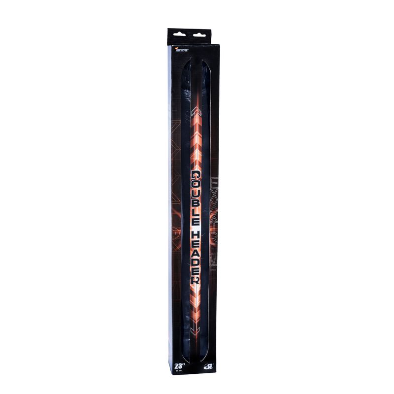 Exxxtreme Double Dong 23in Black in packaging, ideal for intimate essentials for her and adult entertainment.