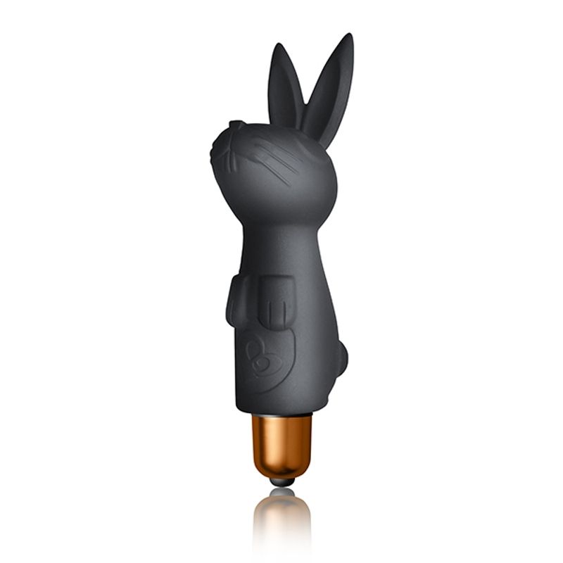 Black rabbit-shaped vibrator from the Silhouette Dark Desires Set, part of a sensual pleasure set for ultimate ecstasy.