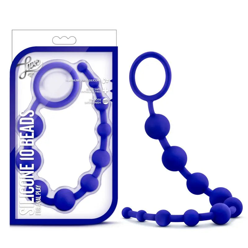 Luxe Silicone 10 Beads Indigo Luxe Discreet Intimate Essentials.