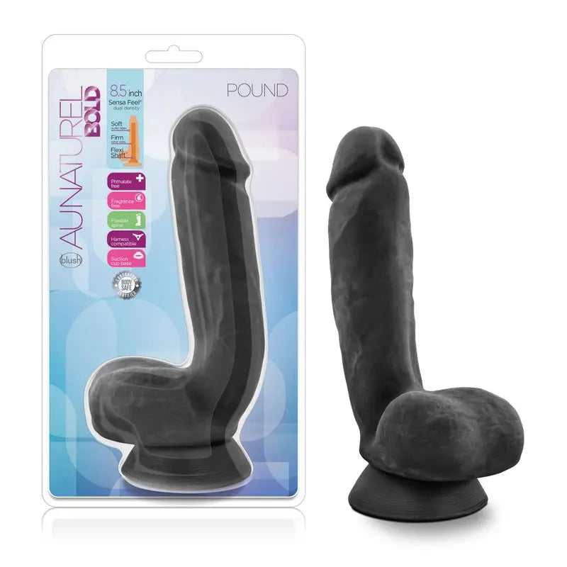 Au Naturel Bold Pound 8.5in Dildo Black Au Naturel Discreet Intimate Essentials.