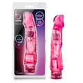 B Yours Vibe 6 Pink realistic waterproof vibrator in packaging, showcasing its 9-inch length and soft design.
