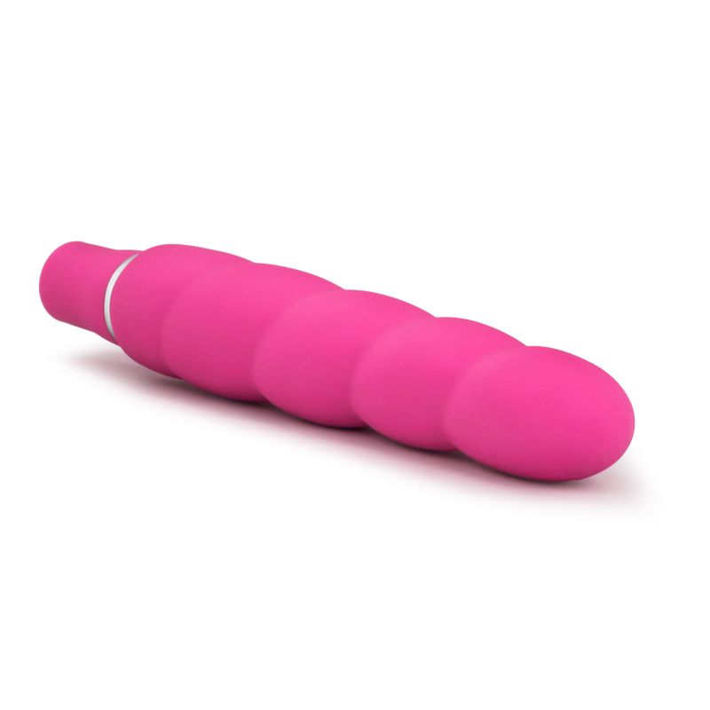Luxe Anastasia vibrator in vibrant pink with smooth satin finish and playful curves for sensual pleasure.