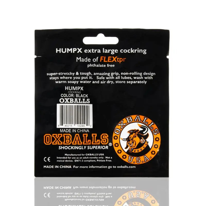 Humpx Cockring Black OxBalls Discreet Intimate Essentials.