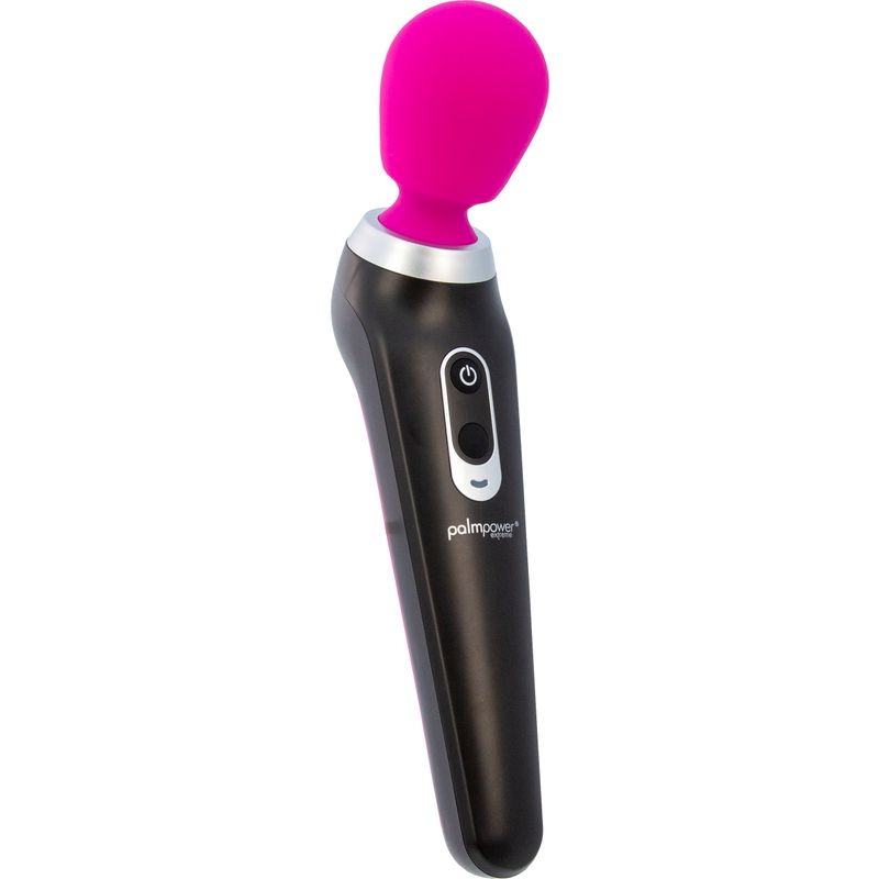 Palmpower Extreme Pink - powerful rechargeable wand massager with ergonomic design and broad silicone head.