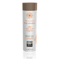 Shiatsu Luxury Body Oil Edible Green Tea and Tangerine pack featuring stylish design for sensual experiences.