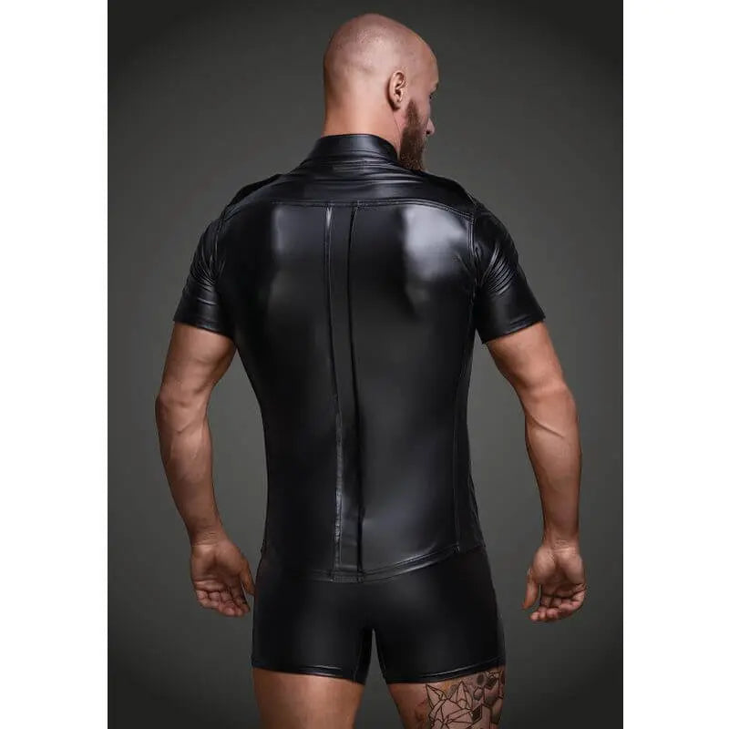 Sexy And Elegant Shirt With Front Pockets Noir Discreet Intimate Essentials.