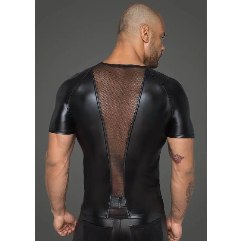 Affordable quality Power Wetlook Men T-shirt With 3D Net  from Noir by Discreet Intimate Essentials with Discreet Delivery 