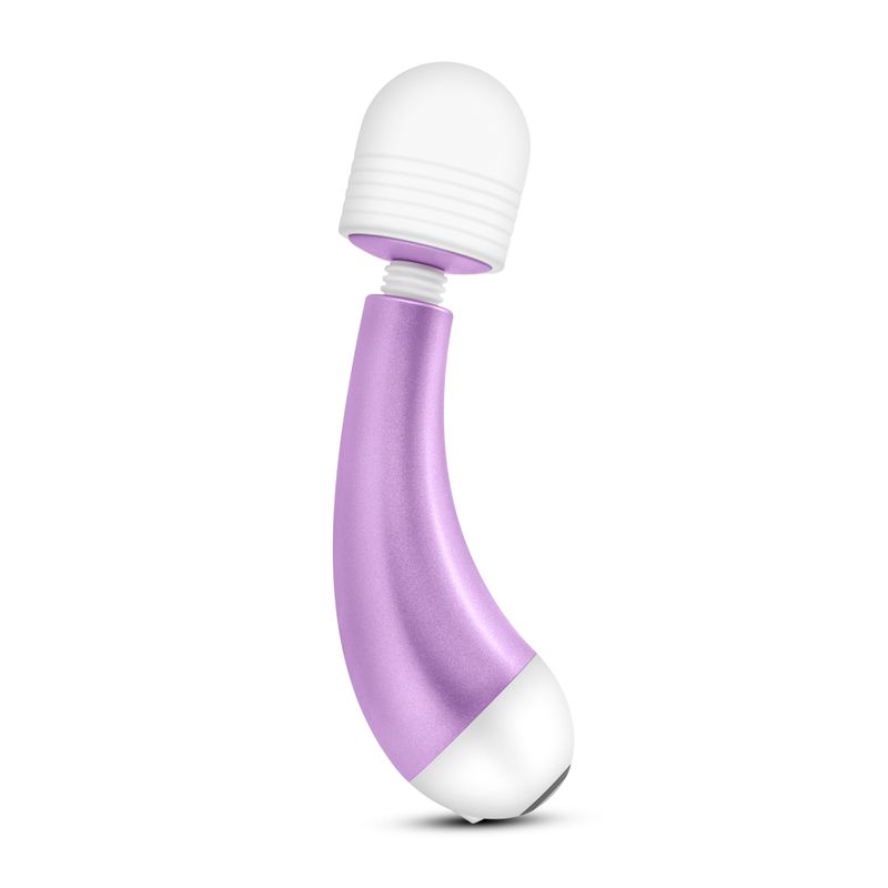 Noje W3 Wisteria small waterproof pleasure wand with a curved design and soft silicone cap.