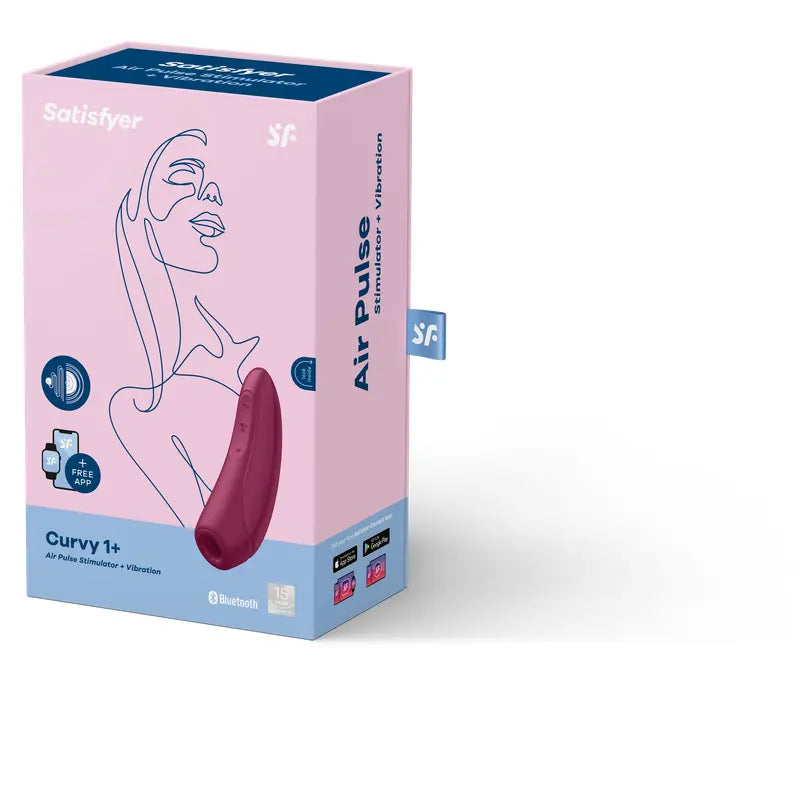 Satisfyer Curvy1+ Rose Red Satisfyer Discreet Intimate Essentials.