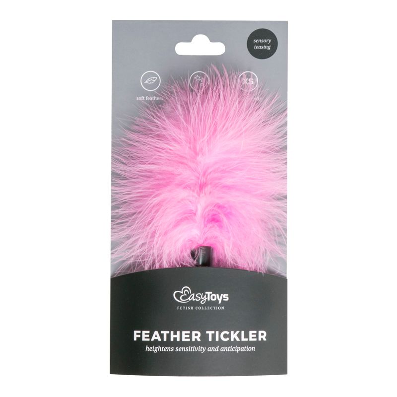 Tickler Pink Small product image, a feather tickler for foreplay with soft feathers for teasing.