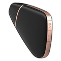 Satisfyer Love Triangle Black, app enabled air pulse vibrator with sleek design and control buttons.
