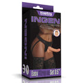 Easy Strap On Set 8.5in packaging featuring a realistic strap on dildo set for ultimate pleasure.
