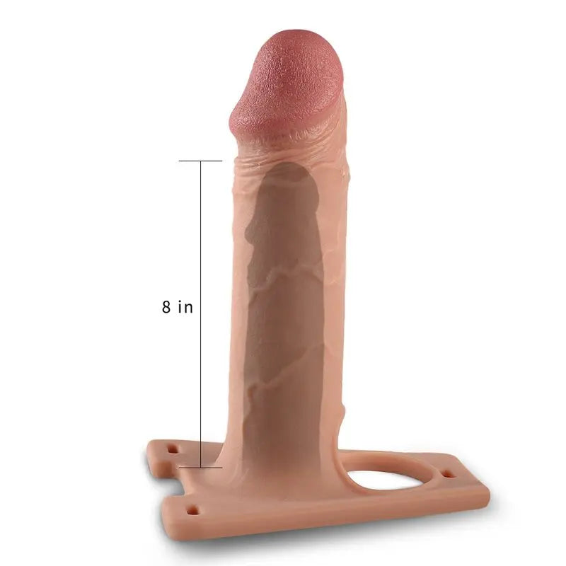 Rodeo Hollow Strap On Set 8.5in Lovetoy Discreet Intimate Essentials.