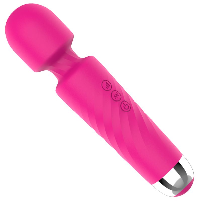 Hero 2 Wand Pink, a pink silicone massage wand with flexible neck and USB rechargeable features.