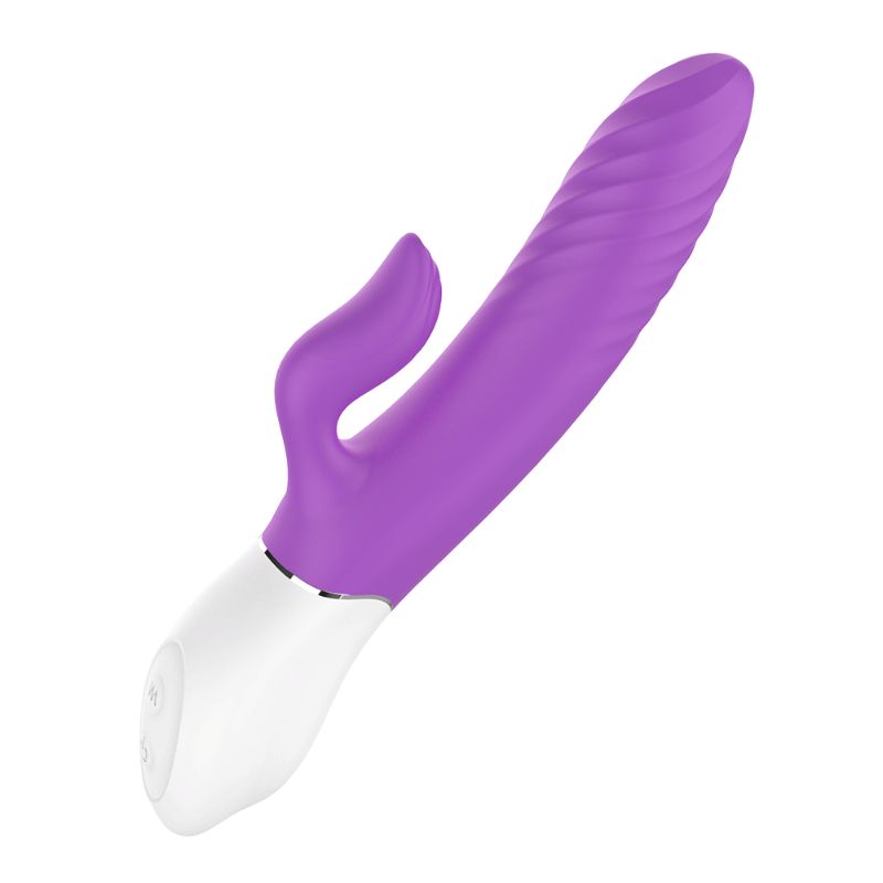 Lighter Thrusting Rabbit Vibrator Purple with dual motors and thrusting motions, designed for ultimate pleasure.