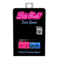 Lets F*ck Dice Game packaging featuring adult party dice game for fun couple activities.