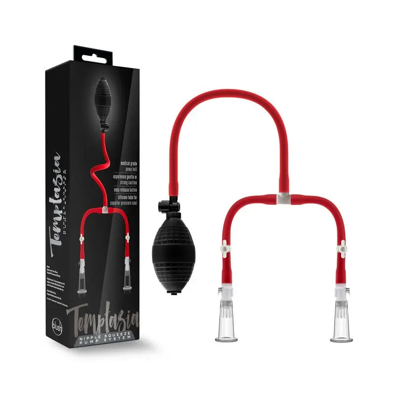 Temptasia Nipple Squeeze Pump System Black Temptasia Discreet Intimate Essentials.