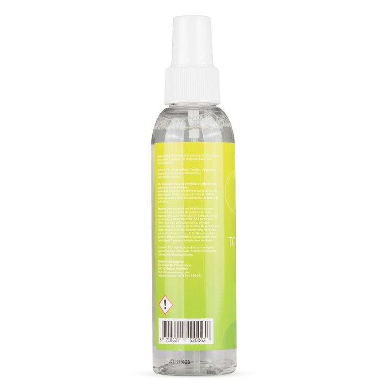 EasyGlide Toy Cleaner 150ml bottle back view, effective sex toy cleaner for safe toy maintenance.