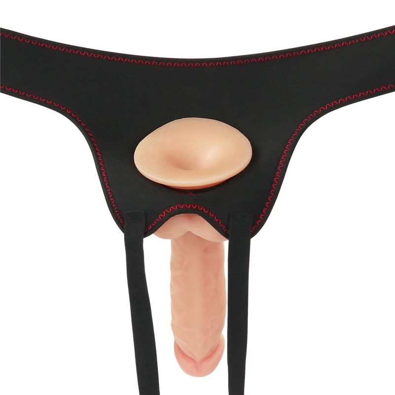 Realistic strap on dildo set featuring a soft shaft and adjustable harness for ultimate satisfaction.