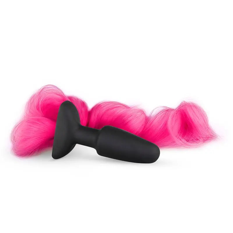 Silicone Butt Plug With Tail Pink Fetish Collection Discreet Intimate Essentials.