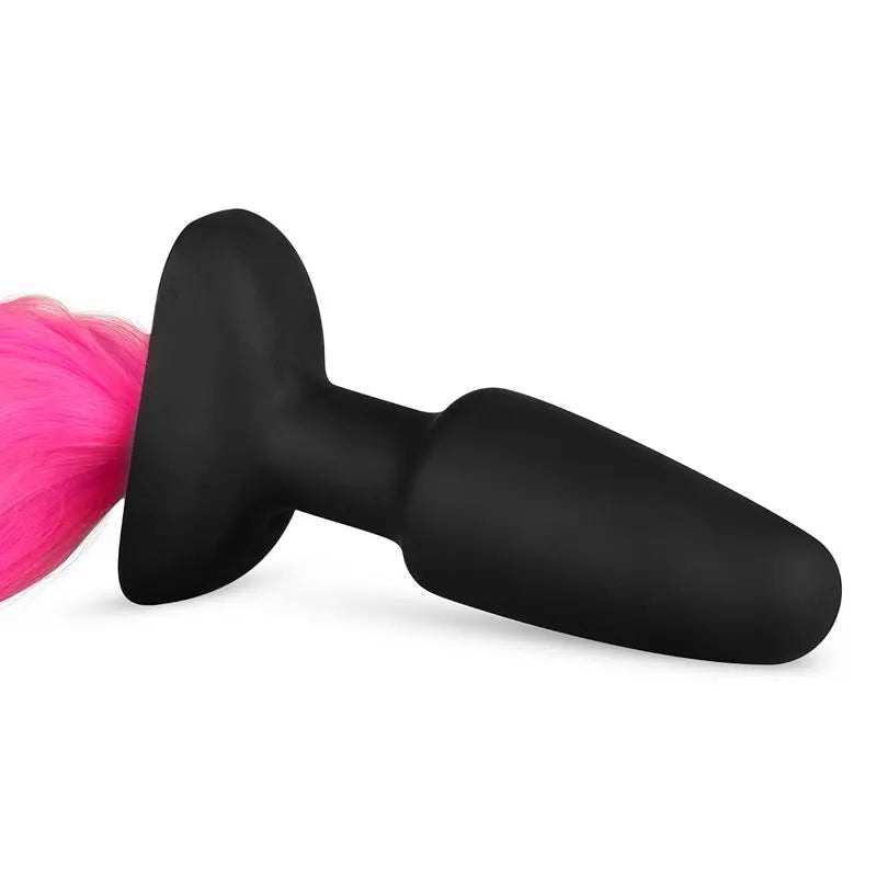 Silicone Butt Plug With Tail Pink Fetish Collection Discreet Intimate Essentials.