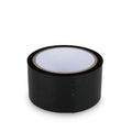 Non-sticky bondage tape in a round black roll, ideal for versatile bondage applications.
