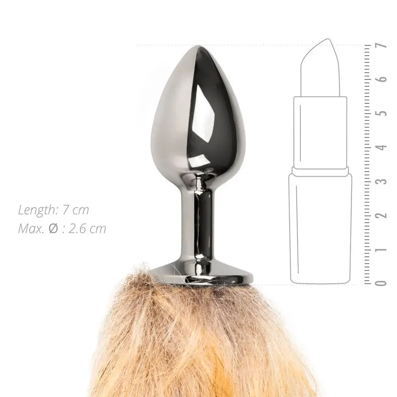 Fox Tail No. 1 Silver Plug Fetish Collection Discreet Intimate Essentials.