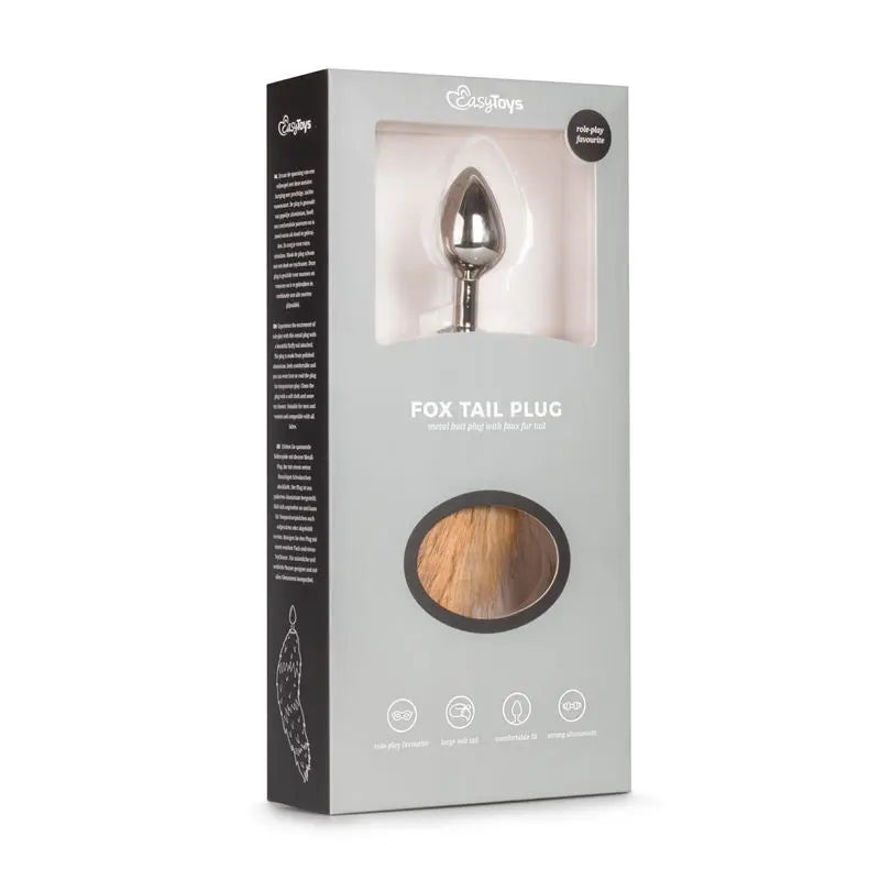 Fox Tail No. 2 Silver Plug Fetish Collection Discreet Intimate Essentials.