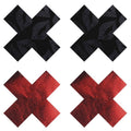 Stolen Kisses X Pasties stylish fashion pasties in black and red designs, perfect for flirty fashion statements.