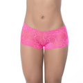 hot pink lace boyshort made from soft stretch lace, perfect addition to any lingerie collection.